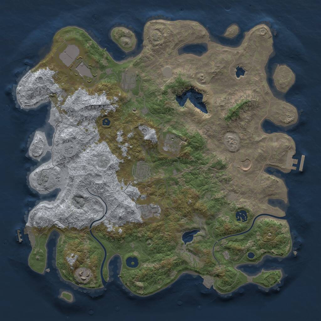 Rust Map: Procedural Map, Size: 4000, Seed: 618245004, 15 Monuments