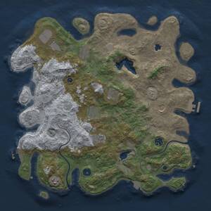 Thumbnail Rust Map: Procedural Map, Size: 4000, Seed: 618245004, 15 Monuments