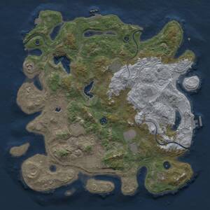 Thumbnail Rust Map: Procedural Map, Size: 4253, Seed: 1337, 16 Monuments