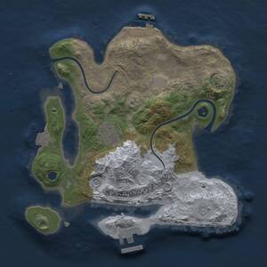 Thumbnail Rust Map: Procedural Map, Size: 2500, Seed: 59845, 7 Monuments