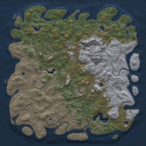 Thumbnail Rust Map: Procedural Map, Size: 6000, Seed: 4861775, 17 Monuments