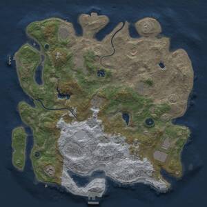 Thumbnail Rust Map: Procedural Map, Size: 4000, Seed: 4206913, 17 Monuments