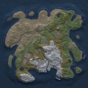 Thumbnail Rust Map: Procedural Map, Size: 3500, Seed: 4206953, 14 Monuments