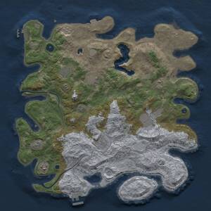 Thumbnail Rust Map: Procedural Map, Size: 4000, Seed: 2045761286, 13 Monuments