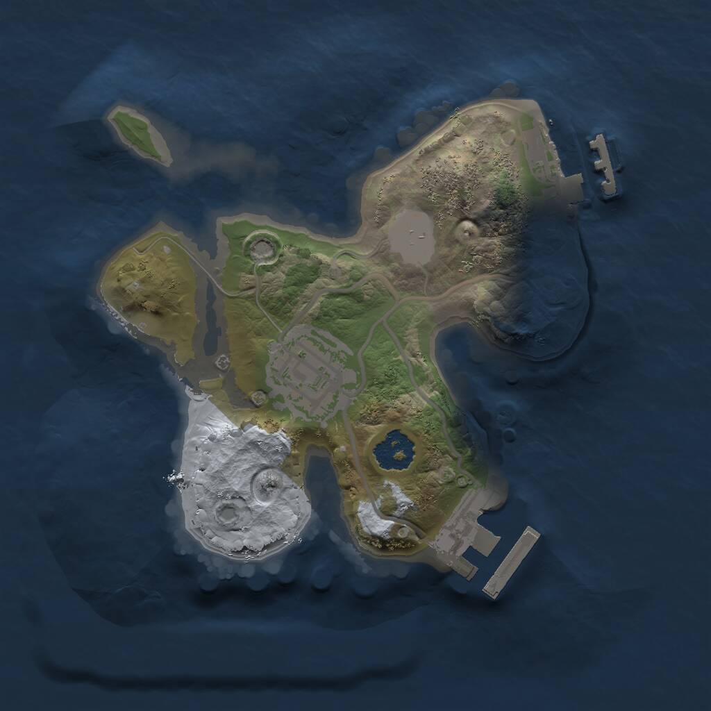 Rust Map: Procedural Map, Size: 1800, Seed: 832475613, 4 Monuments