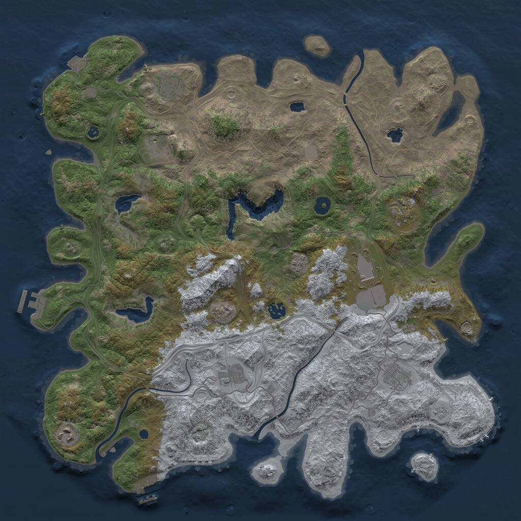 Rust Map: Procedural Map, Size: 4500, Seed: 138251023, 15 Monuments