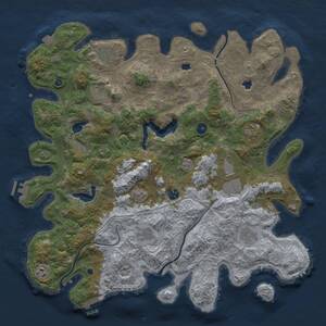 Thumbnail Rust Map: Procedural Map, Size: 4500, Seed: 138251023, 15 Monuments