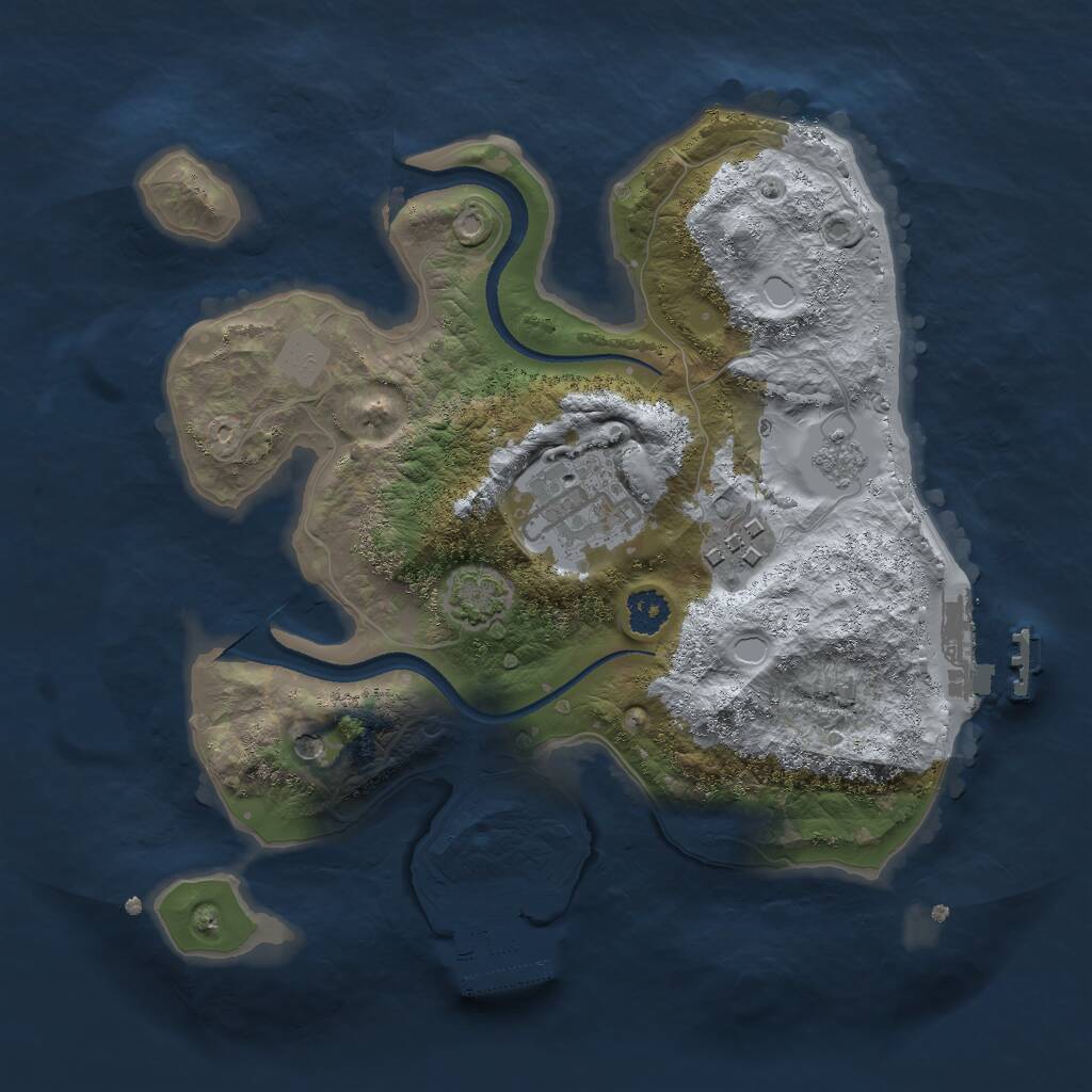 Rust Map: Procedural Map, Size: 2500, Seed: 996942316, 10 Monuments