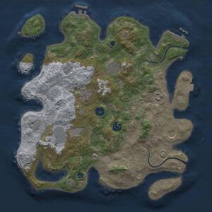 Thumbnail Rust Map: Procedural Map, Size: 3500, Seed: 569909164, 13 Monuments