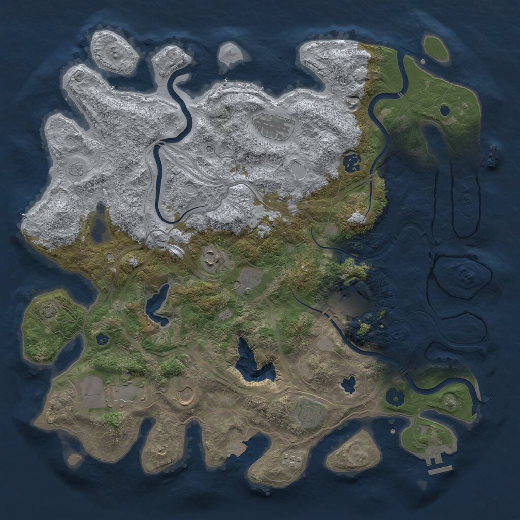 Rust Map: Procedural Map, Size: 4250, Seed: 1520435080, 15 Monuments