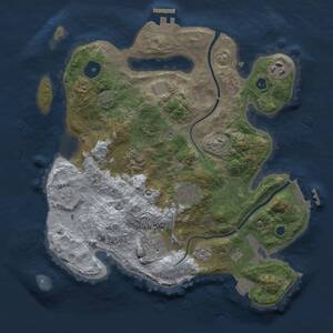 Thumbnail Rust Map: Procedural Map, Size: 3051, Seed: 12348, 11 Monuments