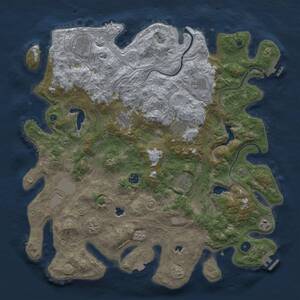 Thumbnail Rust Map: Procedural Map, Size: 4500, Seed: 233, 16 Monuments