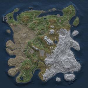 Thumbnail Rust Map: Procedural Map, Size: 3750, Seed: 955246288, 15 Monuments