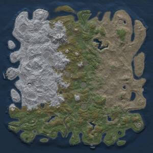 Thumbnail Rust Map: Procedural Map, Size: 6000, Seed: 4923, 17 Monuments