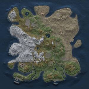 Thumbnail Rust Map: Procedural Map, Size: 3500, Seed: 308789447, 14 Monuments