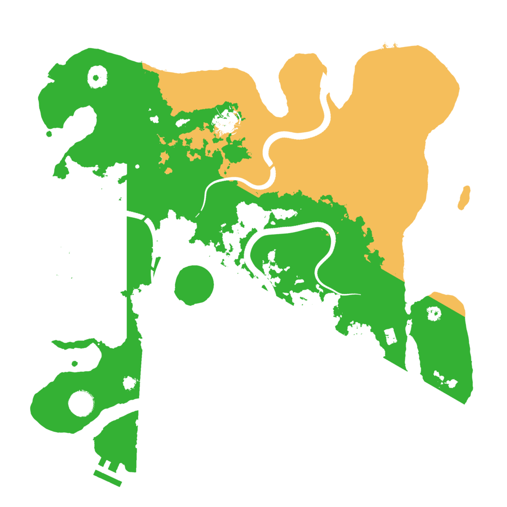 Biome Rust Map: Procedural Map, Size: 3500, Seed: 594279889