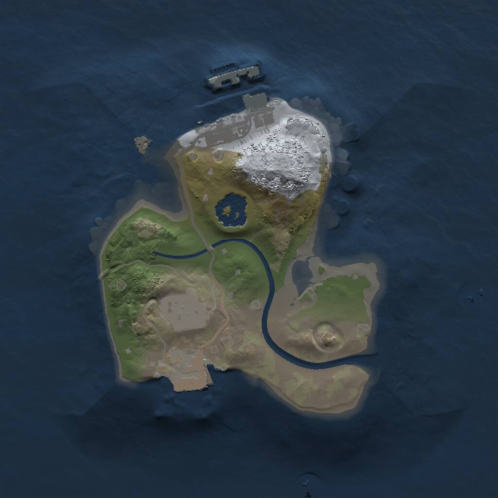 Rust Map: Procedural Map, Size: 1500, Seed: 1004910317, 2 Monuments