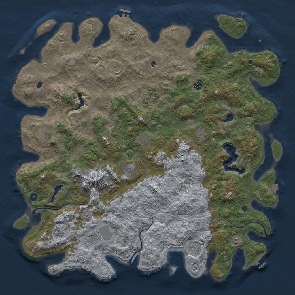 Rust Map: Procedural Map, Size: 5500, Seed: 2024100500, 17 Monuments