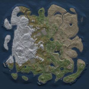 Thumbnail Rust Map: Procedural Map, Size: 4000, Seed: 29814565, 15 Monuments