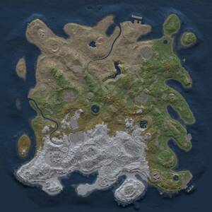 Thumbnail Rust Map: Procedural Map, Size: 4000, Seed: 120078896, 16 Monuments