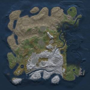Thumbnail Rust Map: Procedural Map, Size: 3700, Seed: 9898867, 15 Monuments