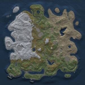 Thumbnail Rust Map: Procedural Map, Size: 4000, Seed: 28072671, 13 Monuments