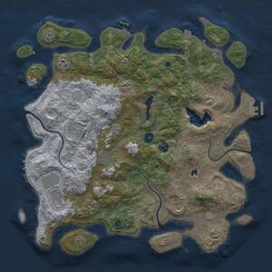 Thumbnail Rust Map: Procedural Map, Size: 4200, Seed: 5674234, 14 Monuments