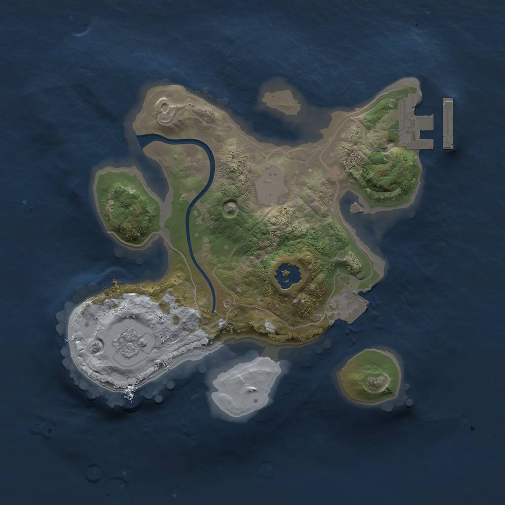 Rust Map: Procedural Map, Size: 2000, Seed: 928187496, 3 Monuments