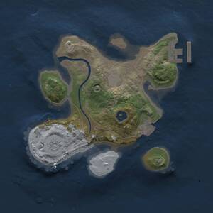 Thumbnail Rust Map: Procedural Map, Size: 2000, Seed: 928187496, 3 Monuments