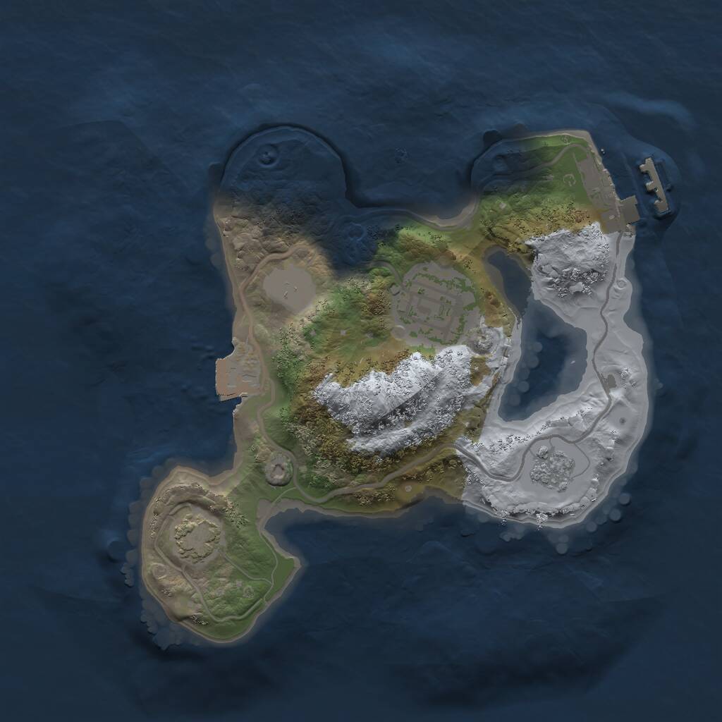 Rust Map: Procedural Map, Size: 2000, Seed: 541561, 5 Monuments