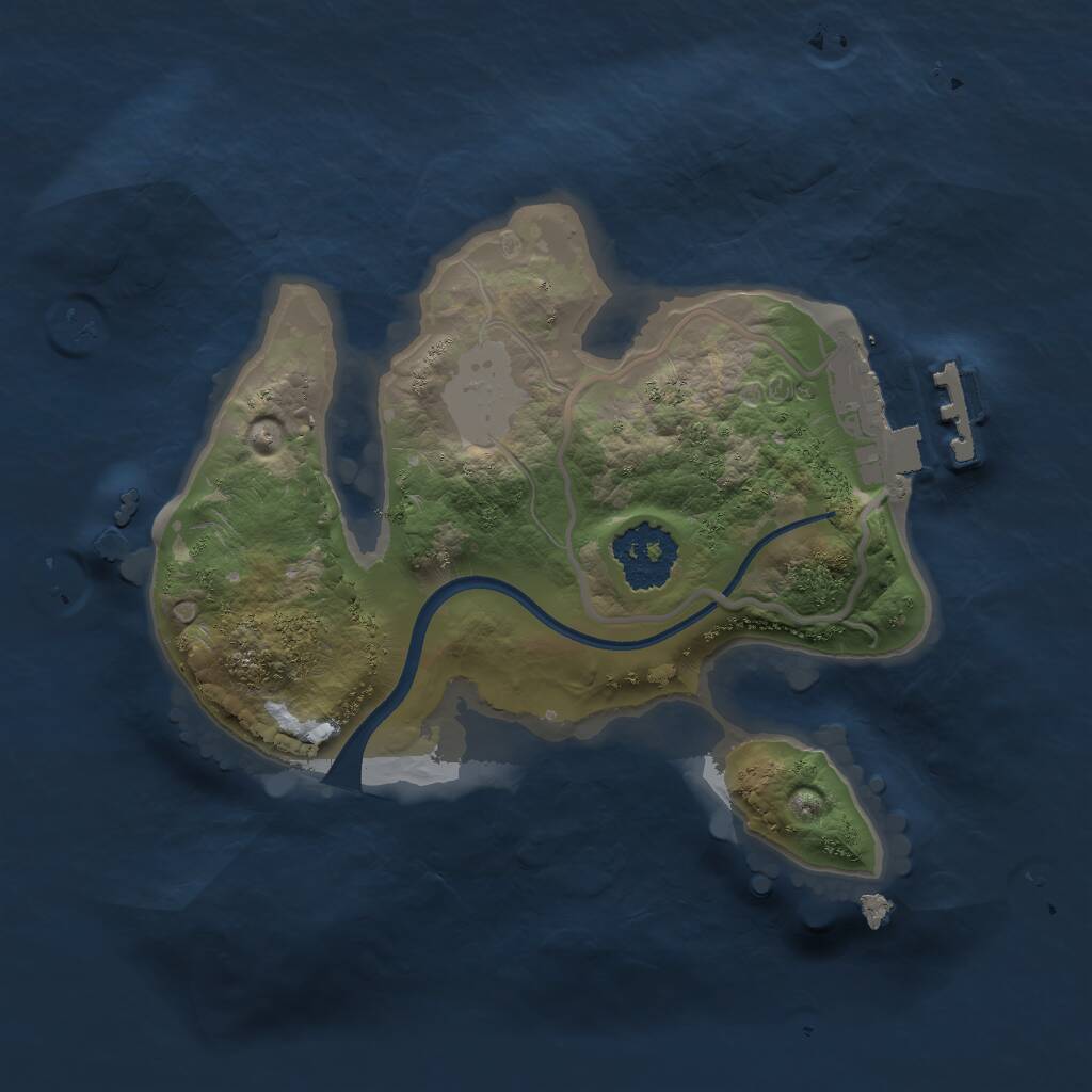 Rust Map: Procedural Map, Size: 1700, Seed: 2222211, 2 Monuments