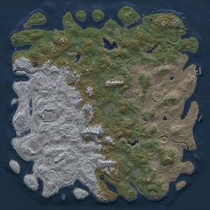 Thumbnail Rust Map: Procedural Map, Size: 6000, Seed: 1071812103, 17 Monuments