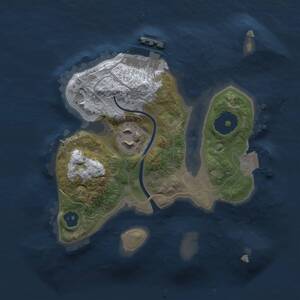 Thumbnail Rust Map: Procedural Map, Size: 2000, Seed: 172066319, 3 Monuments