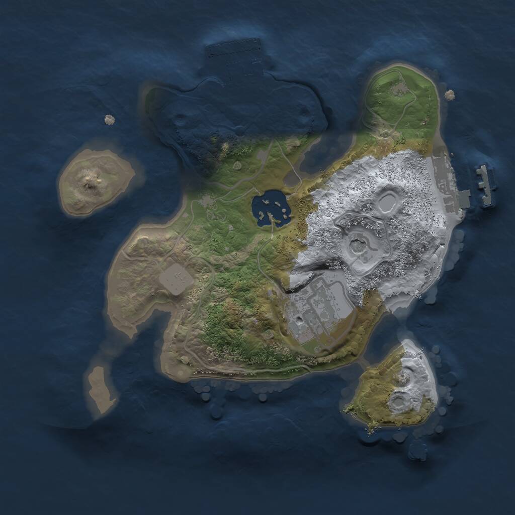 Rust Map: Procedural Map, Size: 2000, Seed: 987599684, 6 Monuments