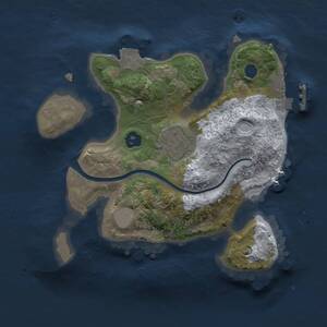 Thumbnail Rust Map: Procedural Map, Size: 2000, Seed: 987599684, 3 Monuments