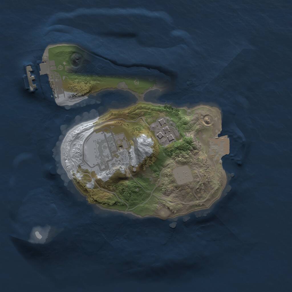 Rust Map: Procedural Map, Size: 1800, Seed: 332221111, 4 Monuments