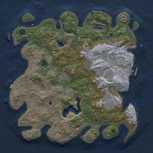 Thumbnail Rust Map: Procedural Map, Size: 4000, Seed: 853645228, 14 Monuments