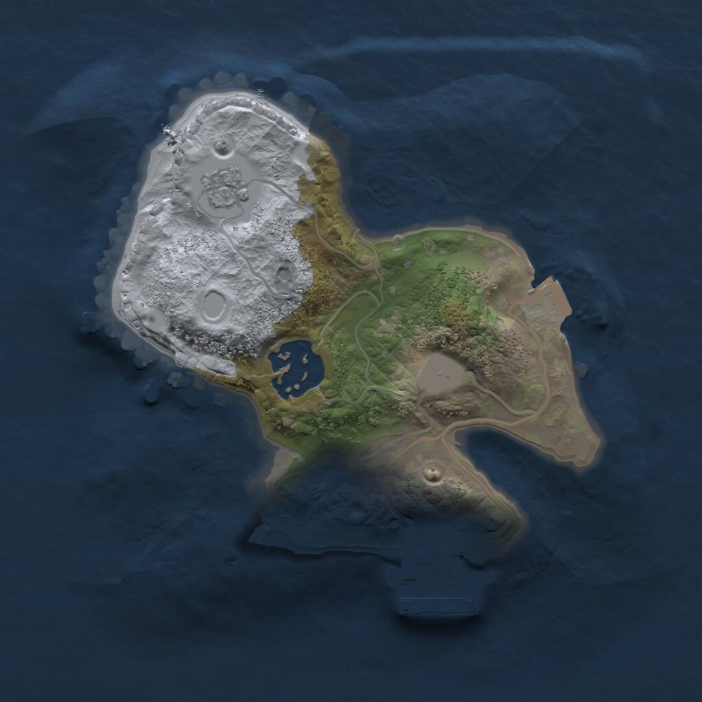 Rust Map: Procedural Map, Size: 1900, Seed: 42, 6 Monuments
