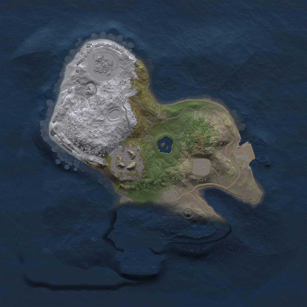 Rust Map: Procedural Map, Size: 1900, Seed: 42, 4 Monuments