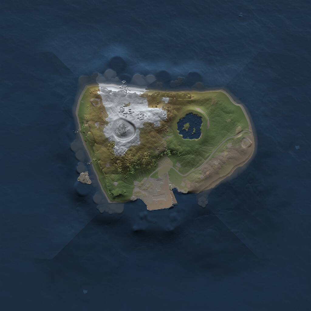 Rust Map: Procedural Map, Size: 1200, Seed: 736674061, 1 Monuments