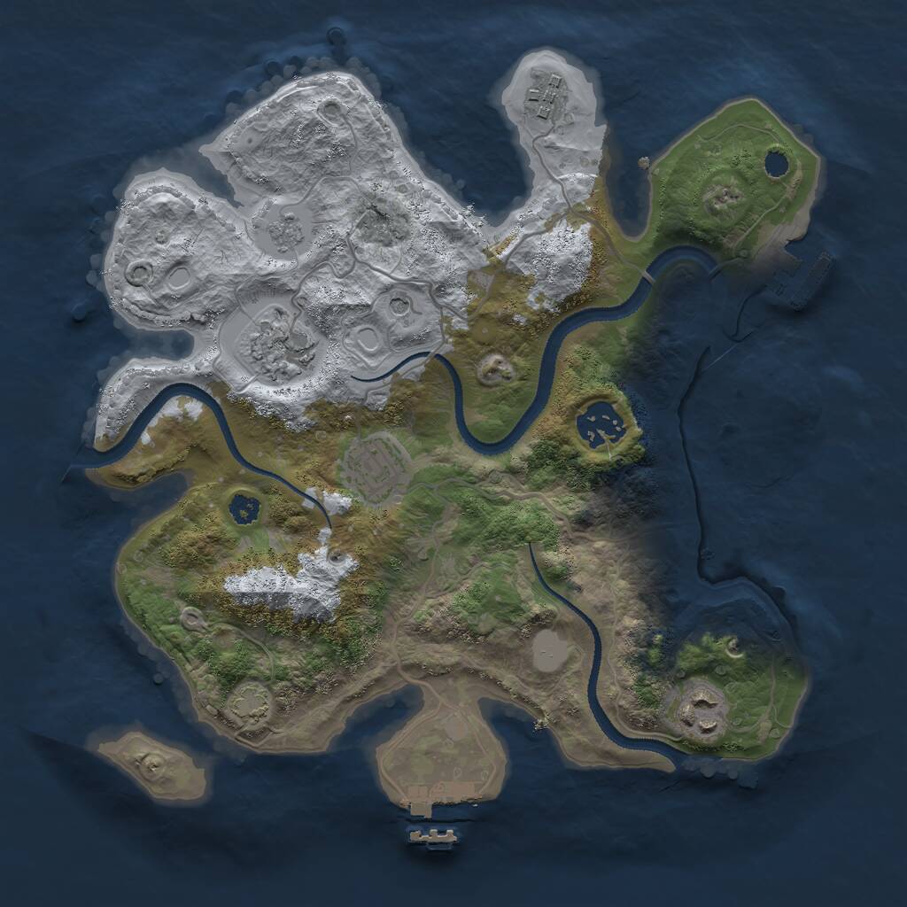 Rust Map: Procedural Map, Size: 3000, Seed: 5097462, 13 Monuments