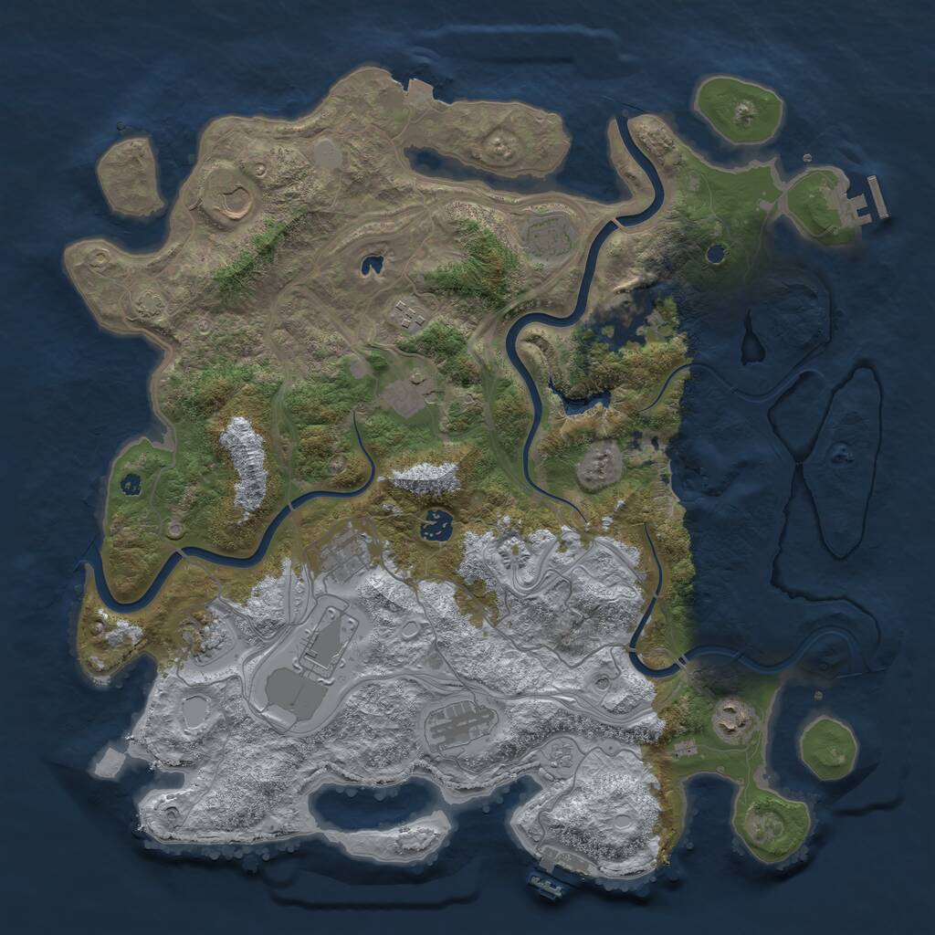 Rust Map: Procedural Map, Size: 4301, Seed: 1531532826, 19 Monuments