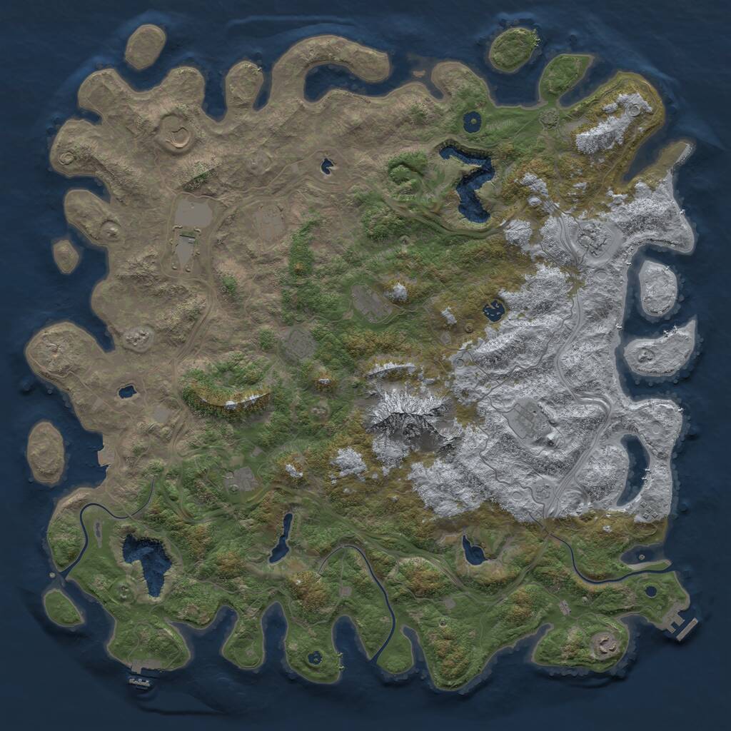 Rust Map: Procedural Map, Size: 5385, Seed: 17565, 19 Monuments