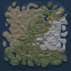 Thumbnail Rust Map: Procedural Map, Size: 5385, Seed: 17565, 17 Monuments