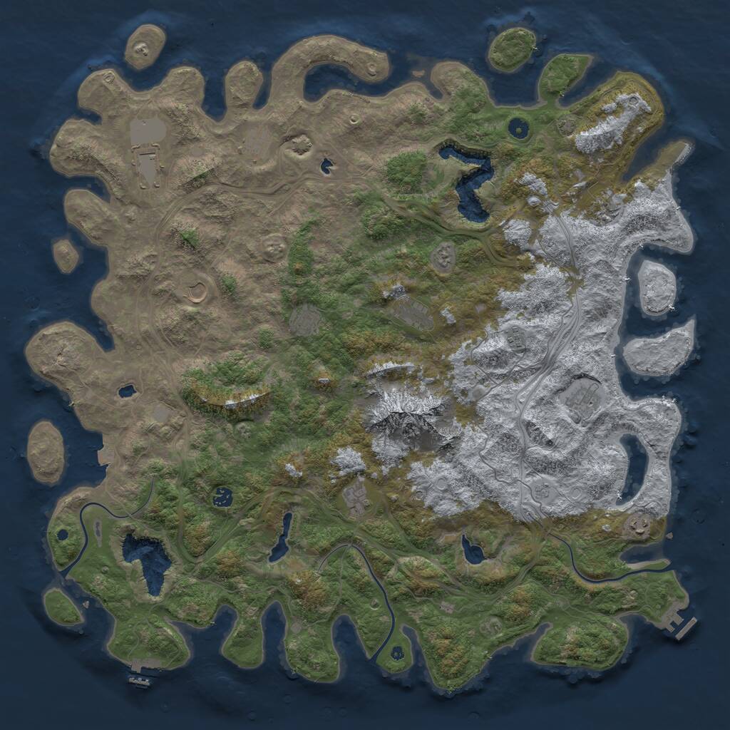 Rust Map: Procedural Map, Size: 5385, Seed: 17565, 17 Monuments