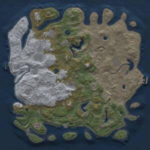 Thumbnail Rust Map: Procedural Map, Size: 4500, Seed: 84902023, 16 Monuments