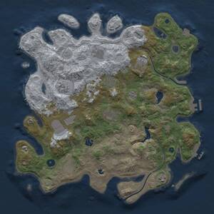 Thumbnail Rust Map: Procedural Map, Size: 4000, Seed: 108979302, 16 Monuments