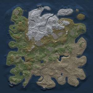 Thumbnail Rust Map: Procedural Map, Size: 4250, Seed: 1743654257, 16 Monuments