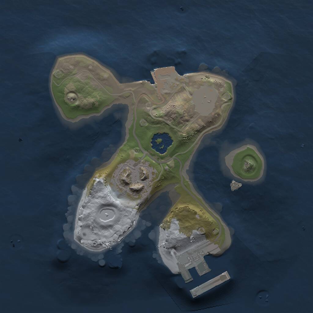 Rust Map: Procedural Map, Size: 1500, Seed: 1971283554, 3 Monuments