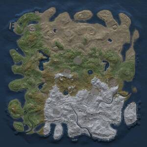 Thumbnail Rust Map: Procedural Map, Size: 4500, Seed: 10102024, 15 Monuments